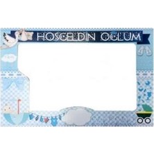 Event Party Store Çerçeve Hoşgeldin Kız-Erkek Çift Taraflı 97cm X 67cm