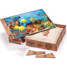 King Of Puzzle Renkli Deniz Altı Ahşap Puzzle 500 Parça