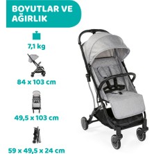 Chicco Trolley Me Bebek Arabası Ligth Grey