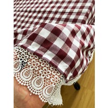 Karan Home Güpürlü Pötikare Dertsiz Zefir Kumaş Masa Örtüsü