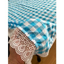 Karan Home Güpürlü Pötikare Dertsiz Zefir Kumaş Masa Örtüsü