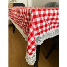 Karan Home Güpürlü Pötikare Dertsiz Zefir Kumaş Masa Örtüsü