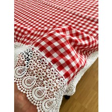 Karan Home Güpürlü Pötikare Dertsiz Zefir Kumaş Masa Örtüsü