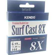 Kendo Surf Cast 8x Fıghtıng 300 mt Örgü Ip Misina ( Ice Blue)