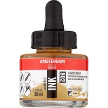 Amsterdam Akrilik Mürekkep Boya 30 ml Light Gold