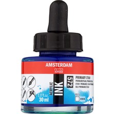 Amsterdam Akrilik Mürekkep Boya 30 ml Primary Cyan