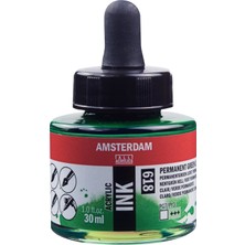 Amsterdam Akrilik Mürekkep Boya 30 ml Permanent Green Light