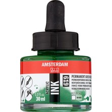 Amsterdam Akrilik Mürekkep Boya 30 ml Permanent Green Deep