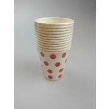 Event Party Store Bardak Beyaz Kırmızı Puanlı