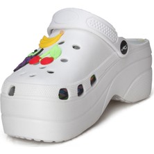 İmershoes Novelido Yüksek Taban Kadın Sabo Terlik Masaj Tabanlı Hafif Meyveli
