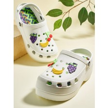 İmershoes Novelido Yüksek Taban Kadın Sabo Terlik Masaj Tabanlı Hafif Meyveli