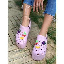 İmershoes Novelido Yüksek Taban Kadın Sabo Terlik Masaj Tabanlı Hafif Meyveli