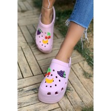 İmershoes Novelido Yüksek Taban Kadın Sabo Terlik Masaj Tabanlı Hafif Meyveli
