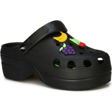 İmershoes Novelido Yüksek Taban Kadın Sabo Terlik Masaj Tabanlı Hafif Meyveli
