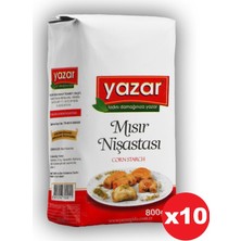 Yazar Mısır Nişastası 800GR KOLI*10PAKET=8KG-YAZAR Gıda