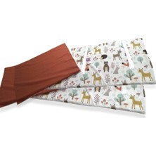 Bebek/çocuk Beşik Kenar Koruma (4 Parça) Sevimli Orman/kiremit Desen