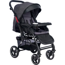 Cansın Mini Active Plus Siyah Çift Yönlü Bebek Arabası- Antrasit 98244-2