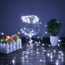 Pi İthalat Peri Led Işık 10  Metre Beyaz Dekor Lambası 100 Ledli