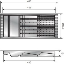 Mutfak Çekmece Içi Bıçaklık 48 Cm X 22 Cm (enden 3 cm Boydan4,5 cm Kesilebilir) - Antresit gri