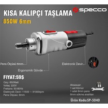 Specco SP-5040 850 W 6-8 mm Devir Ayarlı Kalıpçı Taşlama Makinesi