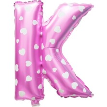 Event Party Store Folyo Balon K Harf Pembe Kalpli 40CM