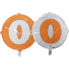 Event Party Store Folyo Balon Harf O Turuncu-Beyaz 18''