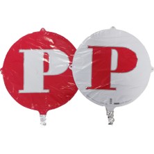 Event Party Store Folyo Balon Harf P Kırmızı-Beyaz 18''