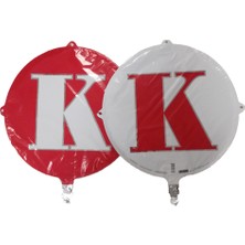 Event Party Store Folyo Balon Harf K Kırmızı-Beyaz 18''