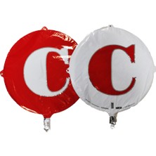 Event Party Store Folyo Balon Harf C Kırmızı 18''