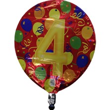 Event Party Store Folyo Balon Rakam 4 Balonlu 18''