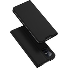 Dux Ducis Sm Galaxy M51 Kılıf Kapaklı Flip Cover Kılıf Skin Pro Series Kılıf AL-33936 Siyah