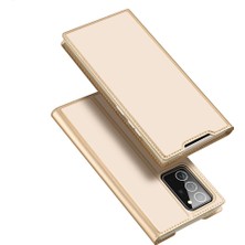 Dux Ducis Sm Galaxy Note 20 Kılıf Kapaklı Flip Cover Kılıf Skin Pro Series Kılıf AL-33937 Gold