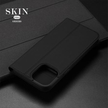 Dux Ducis Apple iPhone 12 Pro Max Kılıf Kapaklı Flip Cover Kılıf Skin Pro Series Kılıf Siyah