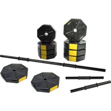 Tanspor Tan Spor 50 kg Dambıl-Dumbell-Ağırlık-Halter–full  Kısa  Bar +  Düz Bar +  Z Bar Seti
