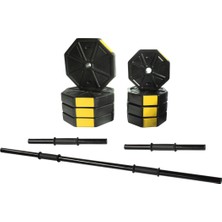 Tanspor Tan Spor 60 kg Dambıl  - Ağırlık - Halter - Vücut Geliştirme Full  Kısa Bar  + Düz Bar + Z Bar Seti