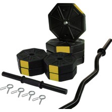 Tanspor Tan Spor 60 kg Dambıl  - Ağırlık - Halter - Vücut Geliştirme Full  Kısa Bar  + Düz Bar + Z Bar Seti
