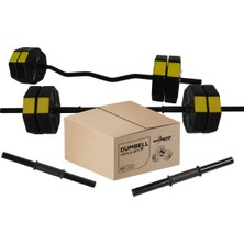 Tanspor Tan Spor 60 kg Dambıl  - Ağırlık - Halter - Vücut Geliştirme Full  Kısa Bar  + Düz Bar + Z Bar Seti