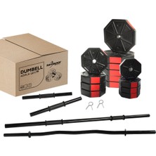 Tanspor Tan Spor 90 kg Dambıl Halter Full Kısa Bar + Z Bar + Düz Bar Seti