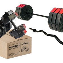 Tanspor Tan Spor 100 kg Dambıl-Dumbell-Ağırlık-Halter–full  Kısa Bar +Düz Bar +Z Bar Seti