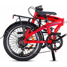 Kron Fd 750 20JANT Katlanır Bisiklet Mtb 7 Vites V.b Kırmızı-Siyah
