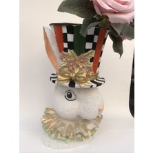 Sister Home Design Gold ve Turuncu Tavşan Saksı/saksılık