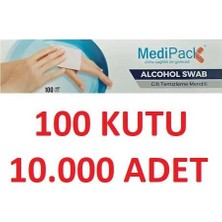 Medipack Alcohol Swab Cilt Temizleme Alkollü Mendil  100 Kutu 10.000 Adet