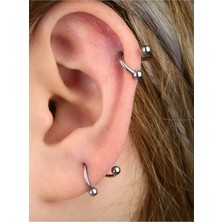 Takıconcept 2 Adet Spiral Burgu Model Titanyum Piercing