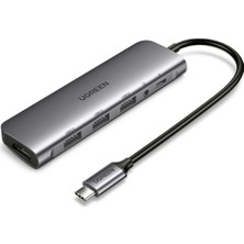 Ugreen Type-C To HDMI Aux Pd USB 3.0 Hub Dönüştürücü Adaptör
