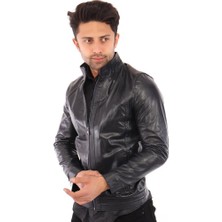 Derimont Deri Nari Siyah Erkek Ceket