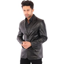 Derimont Deri Maurio Siyah Erkek Ceket