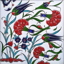 Can Seramik - 20*20 Cm. El Yapımı Kütahya Çini Karo