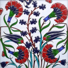 Can Seramik - 20*20 Cm. El Yapımı Kütahya Çini Karo