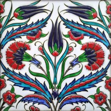 Can Seramik - 20*20 Cm. El Yapımı Kütahya Çini Karo