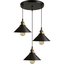 Mylights Retro Rustik Üçlü Sarkıt Avize